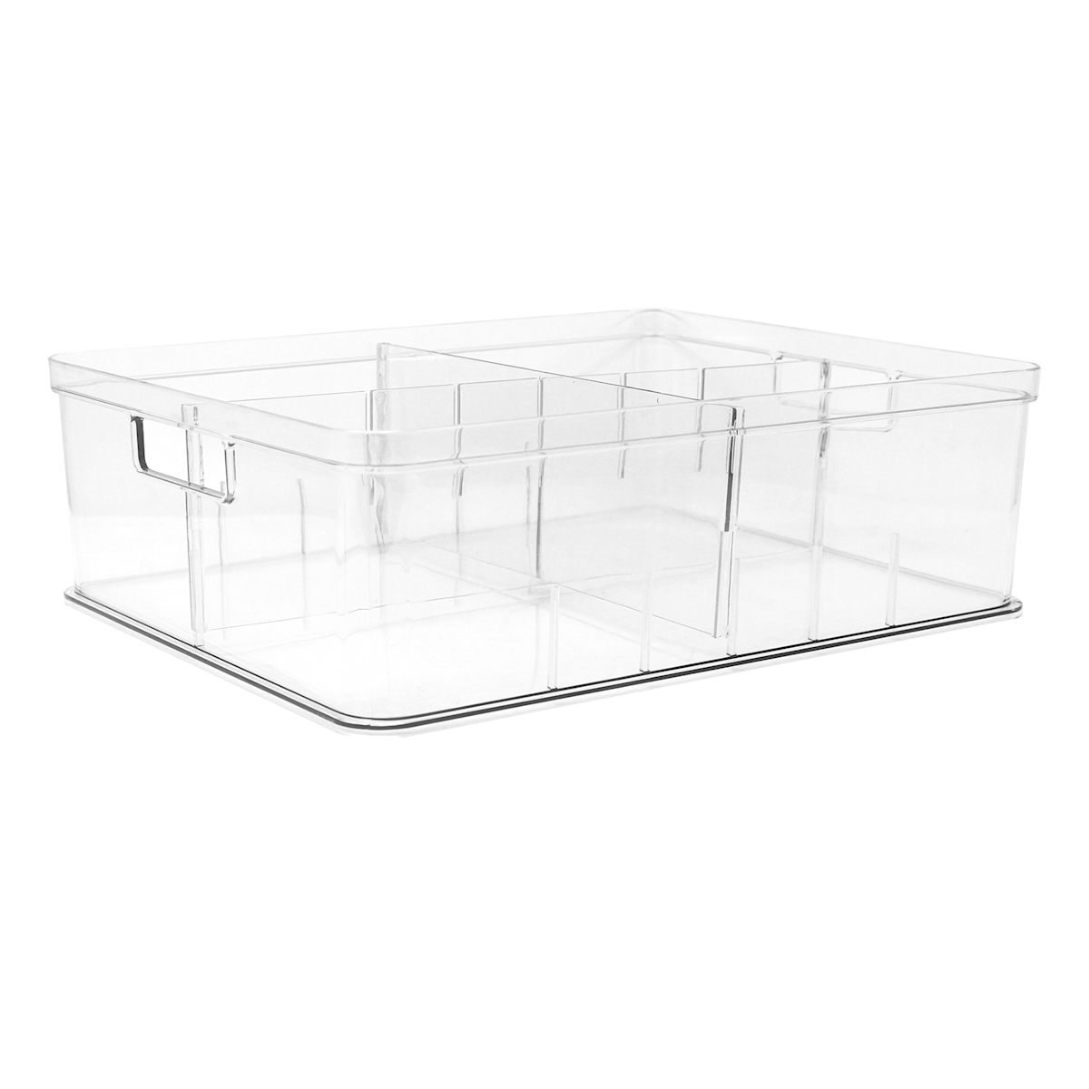 Clear Storage Bin with Divider Extra Large At Home