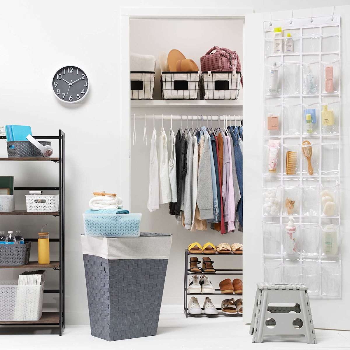 Over The Door Vinyl Shoe Storage Organizer Clear