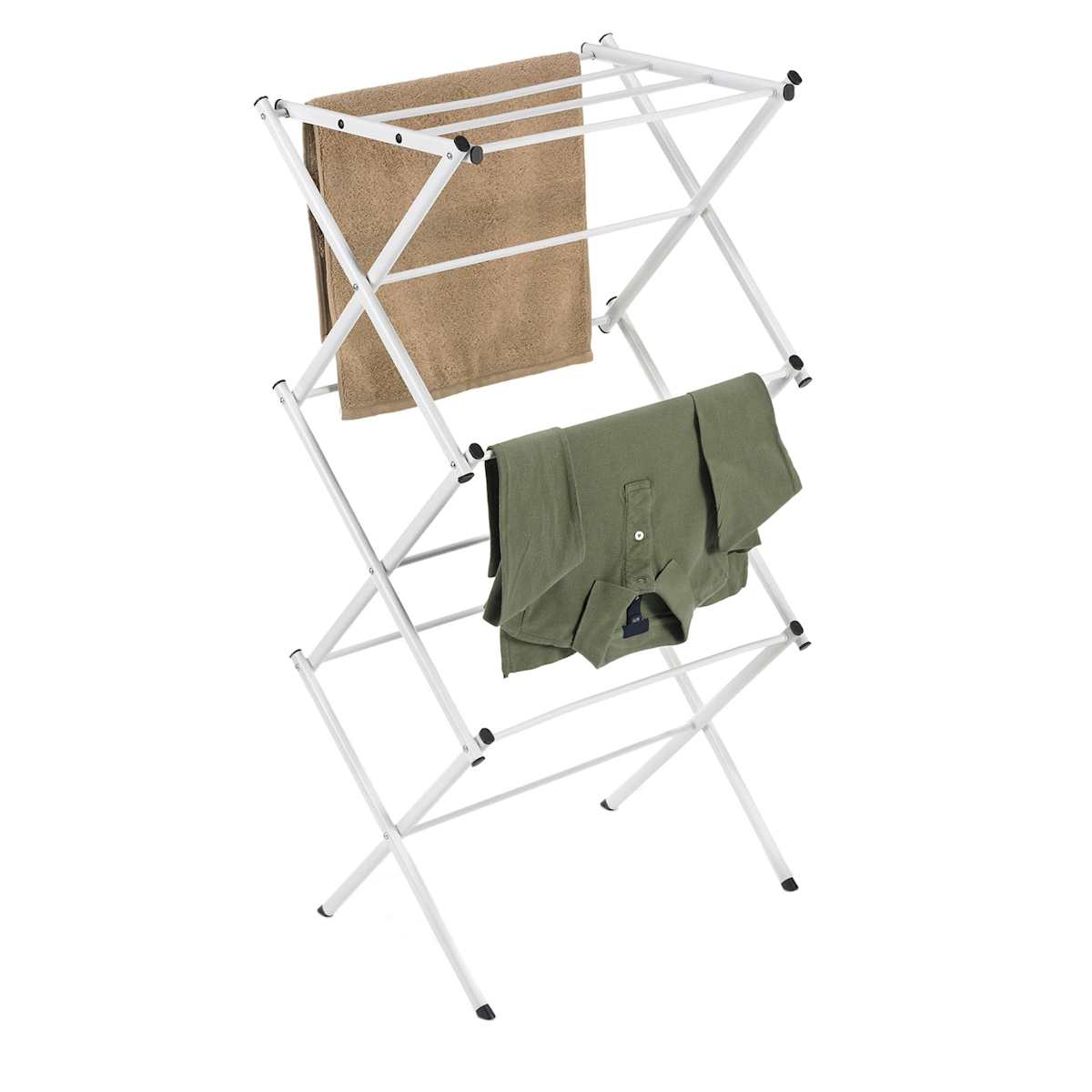 Accordion drying rack in white cheap