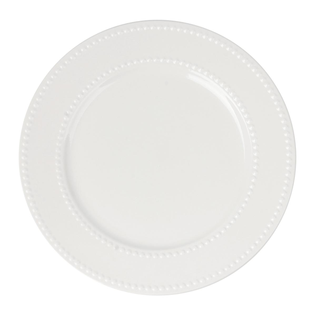 White beaded dinner plates 2025