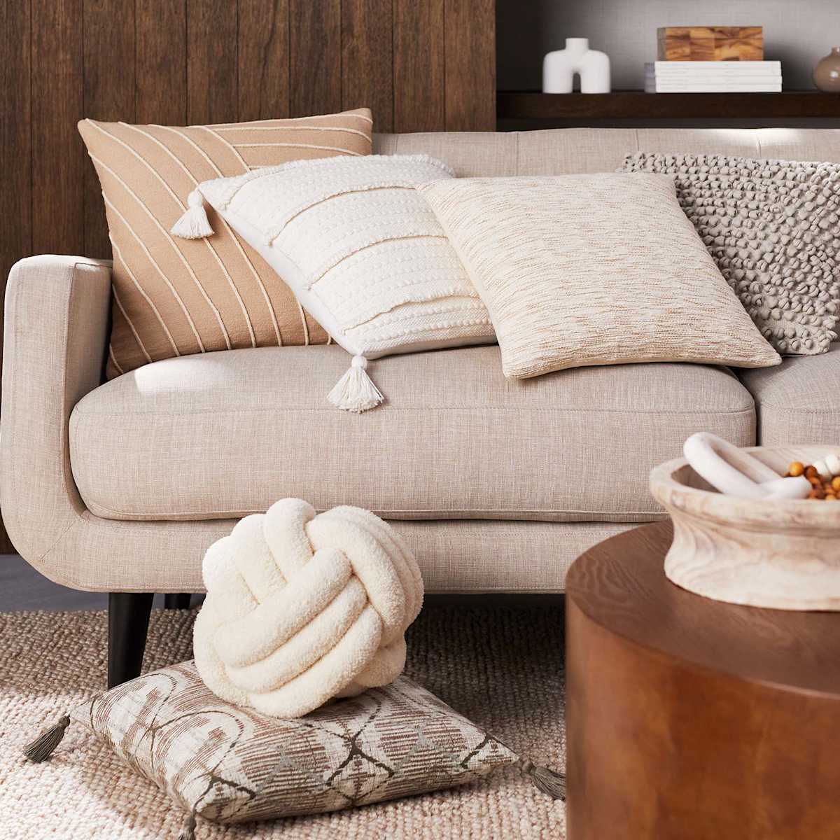 Crosby St. Hadley Tufted Back Sofa Taupe