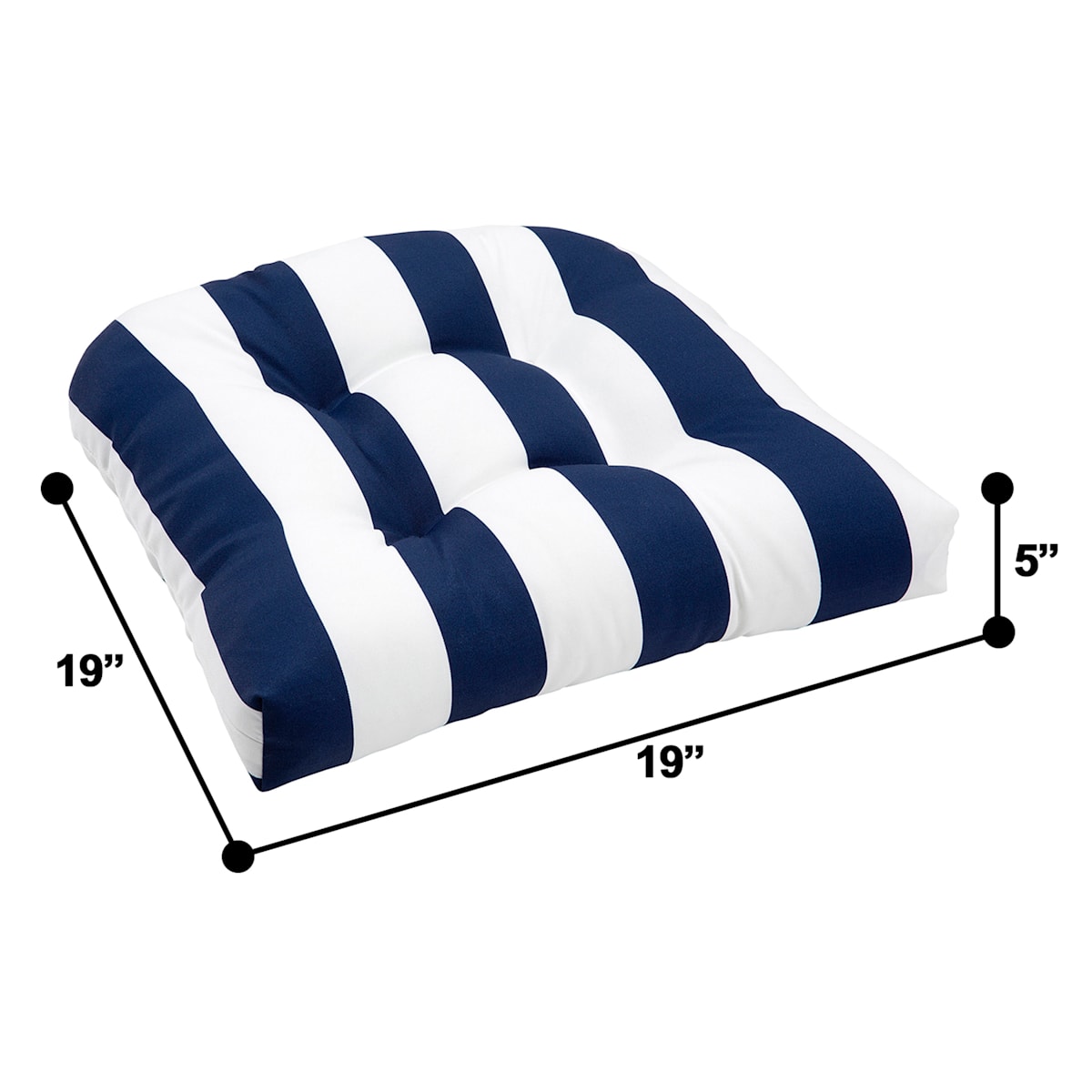 Navy outdoor chair cushions discount