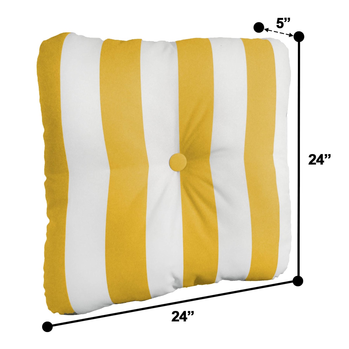 Yellow and white striped outdoor pillows cheap