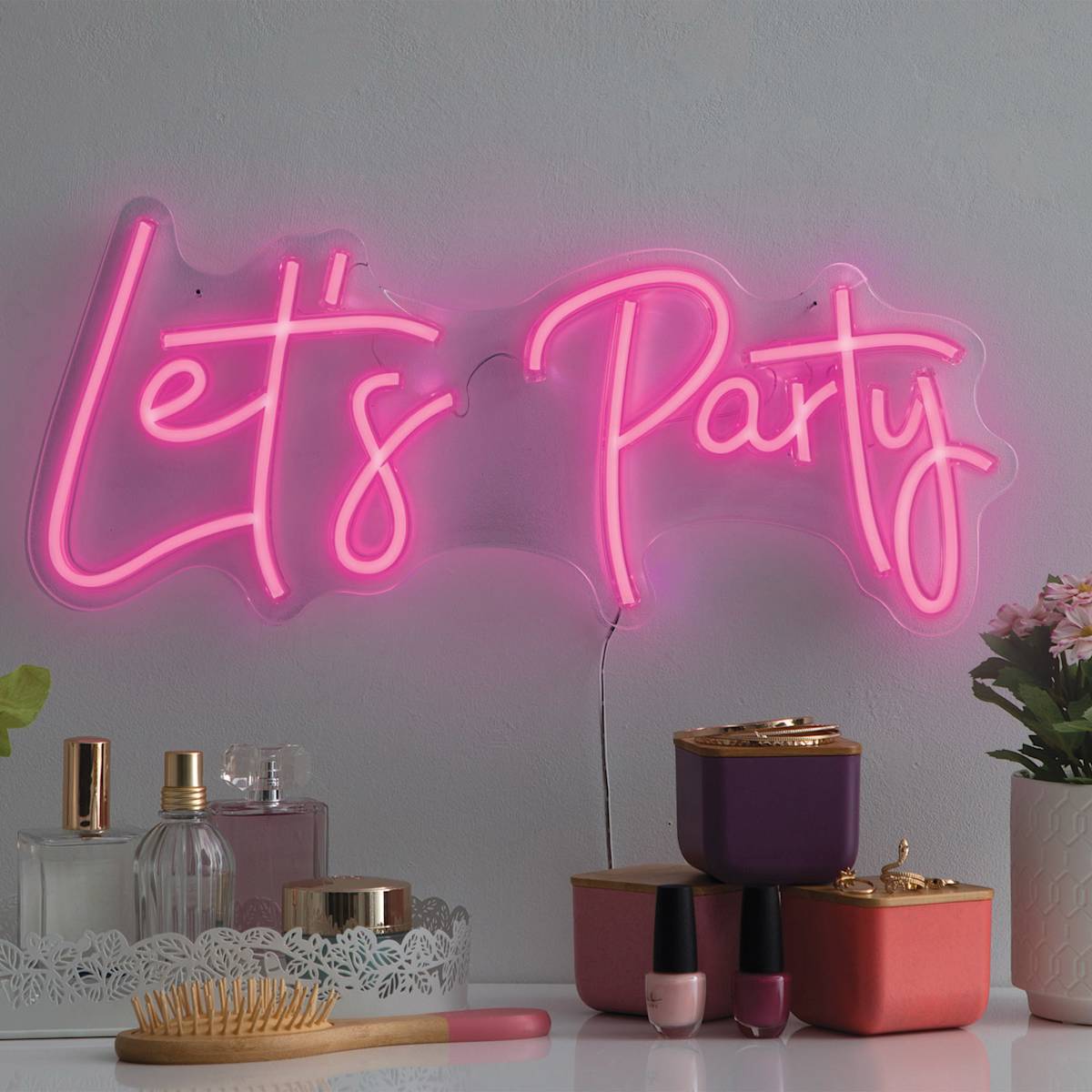 Lets party neon light on sale