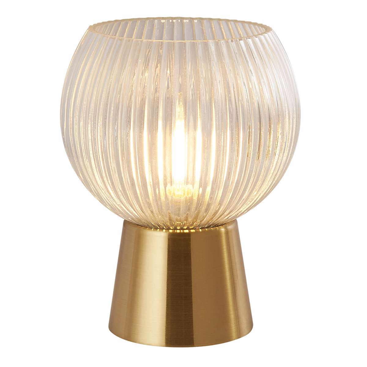 Clear Ribbed Uplight Lamp 7.7
