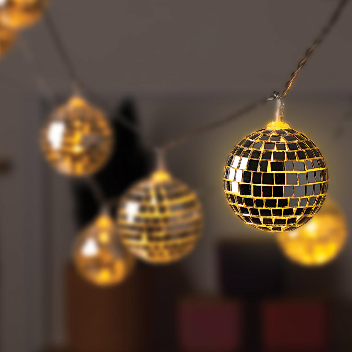 at Home String 6.1 x 8.8 x 2.2 Disco Ball Lights 10 ct