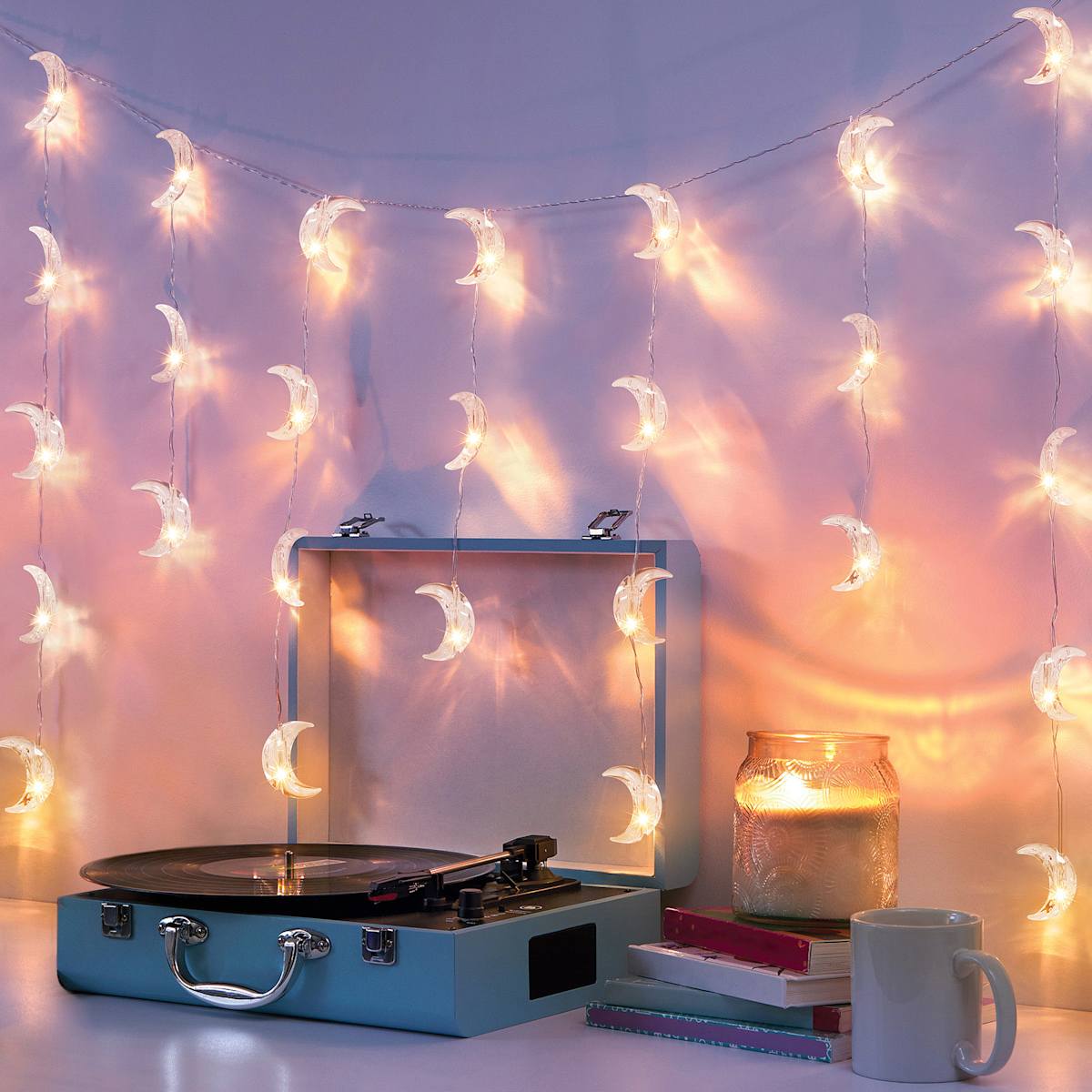 Crescent moon fairy lights online