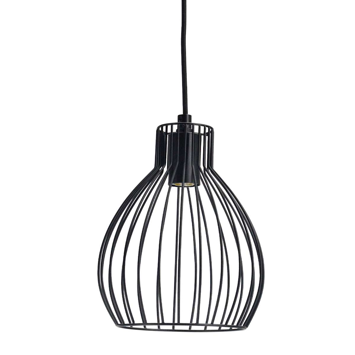 Black Metal Wire Hardwire Pendant Light 10