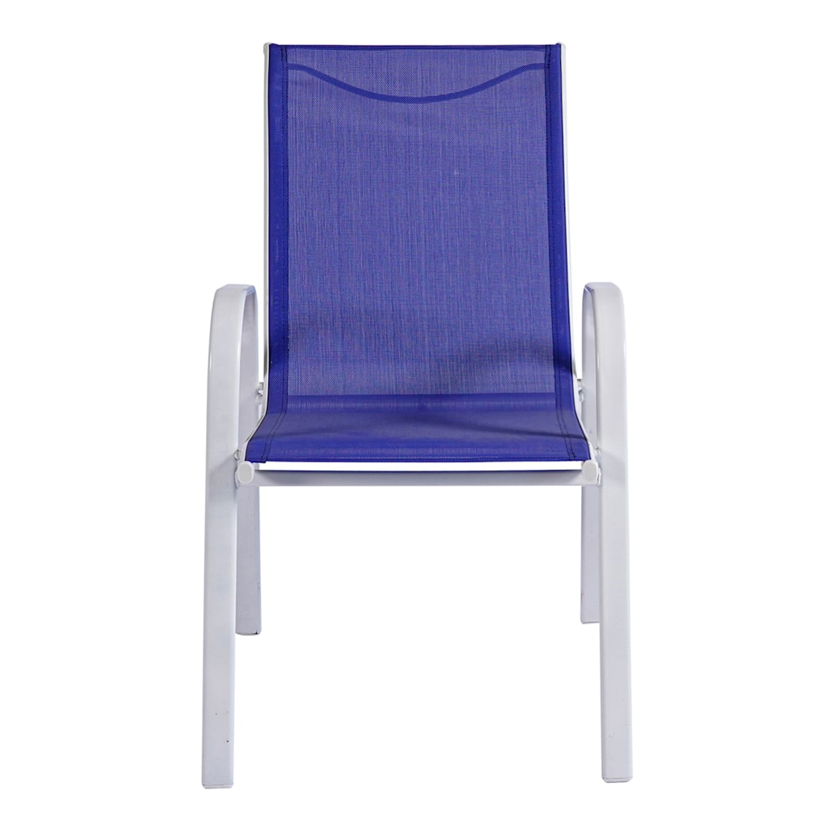 Blue sling back patio chairs discount