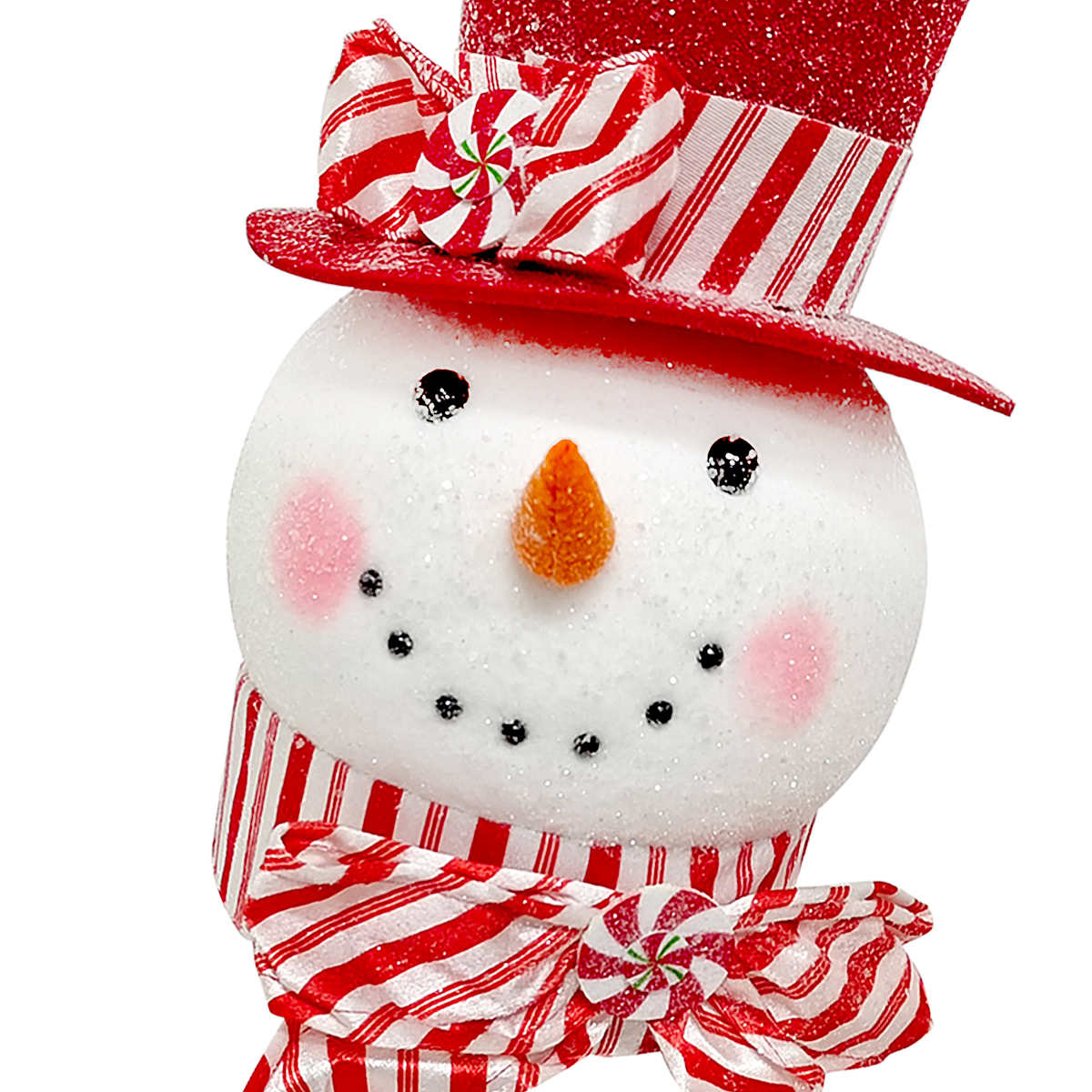 Snowman with Red Top Hat Tree Topper 14.5in Christmas Indoor Decor At Home