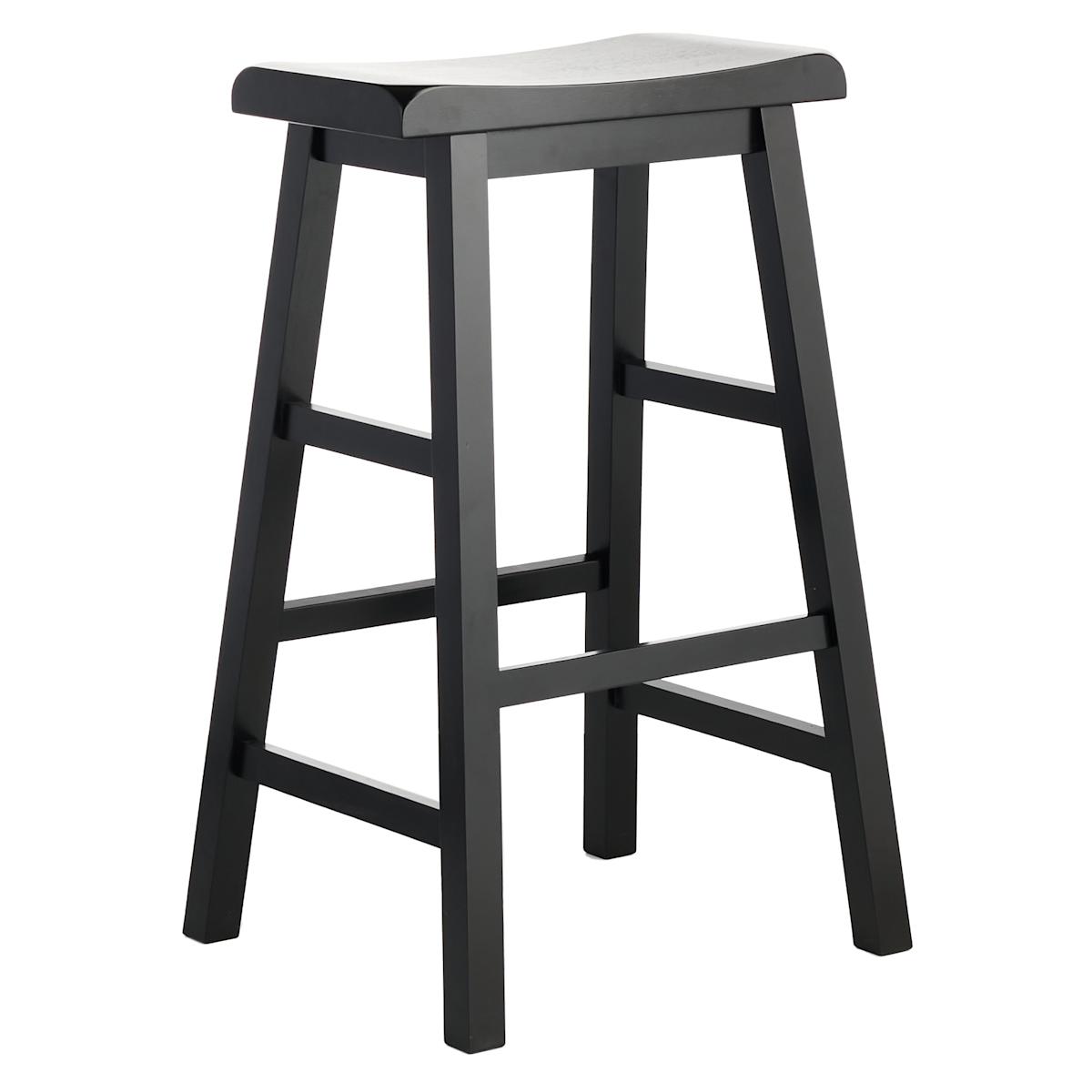 Providence Black Saddle Backless Barstool 29in Modern Bar Decor at Home Sold by at Home