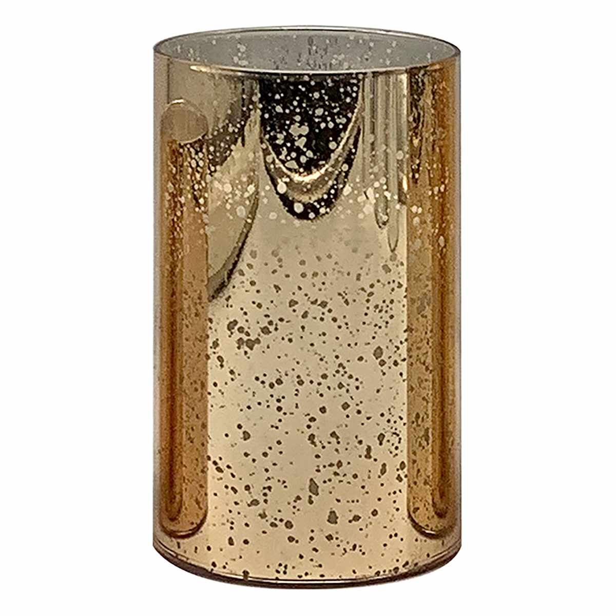 at Home Providence Gold Mercury Glass LED Pillar Candle