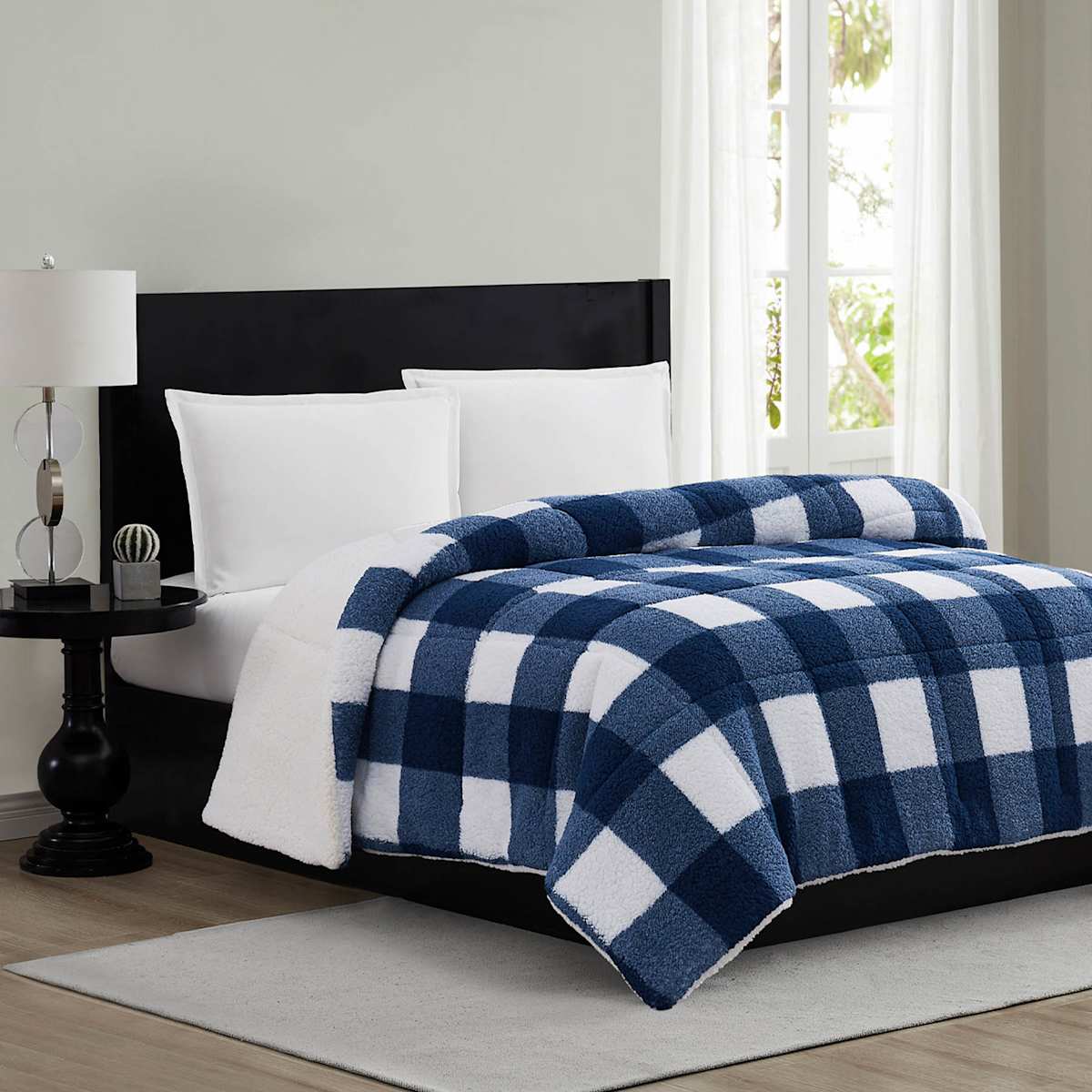 Buffalo plaid sherpa comforter online