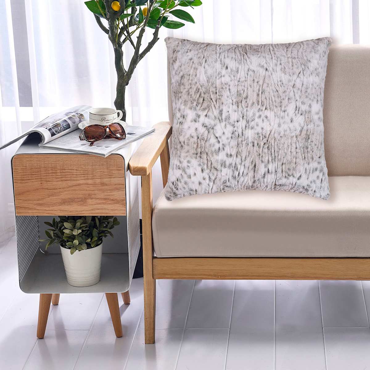 Fawn throw pillow clearance