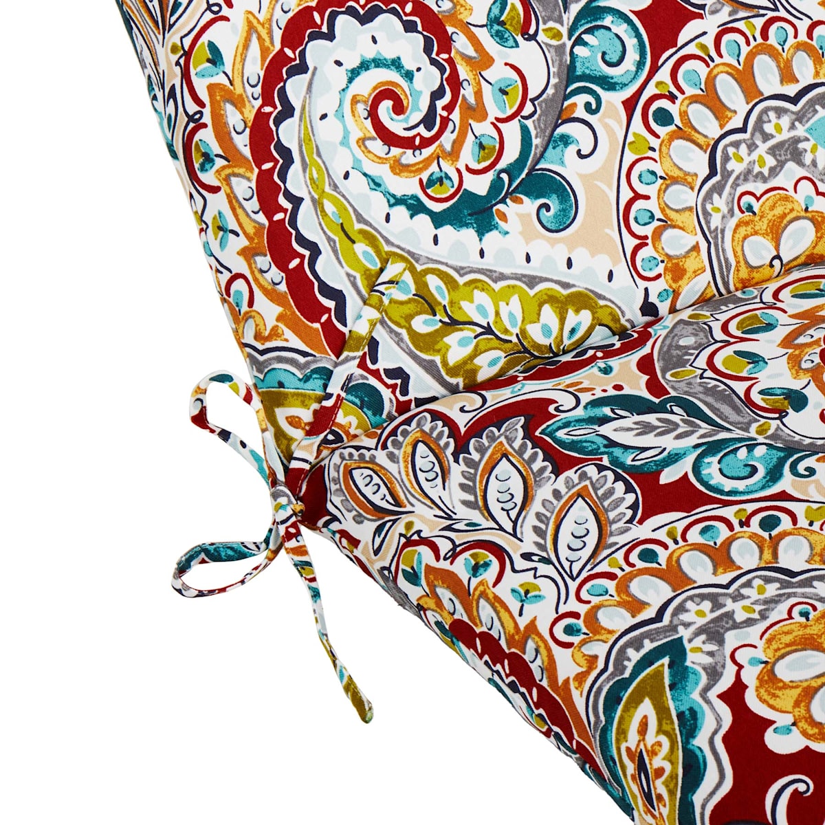 Paisley Chili Basic Outdoor Chaise Lounge Cushion