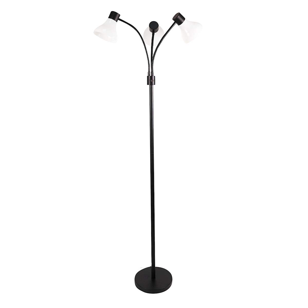Black Metal Trio Shade Floor Lamp 67