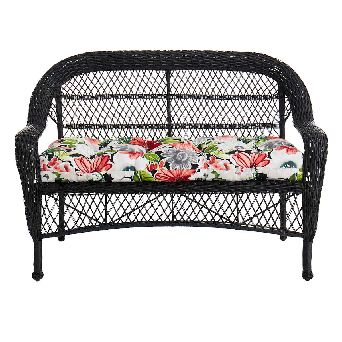 Black wicker settee outlet