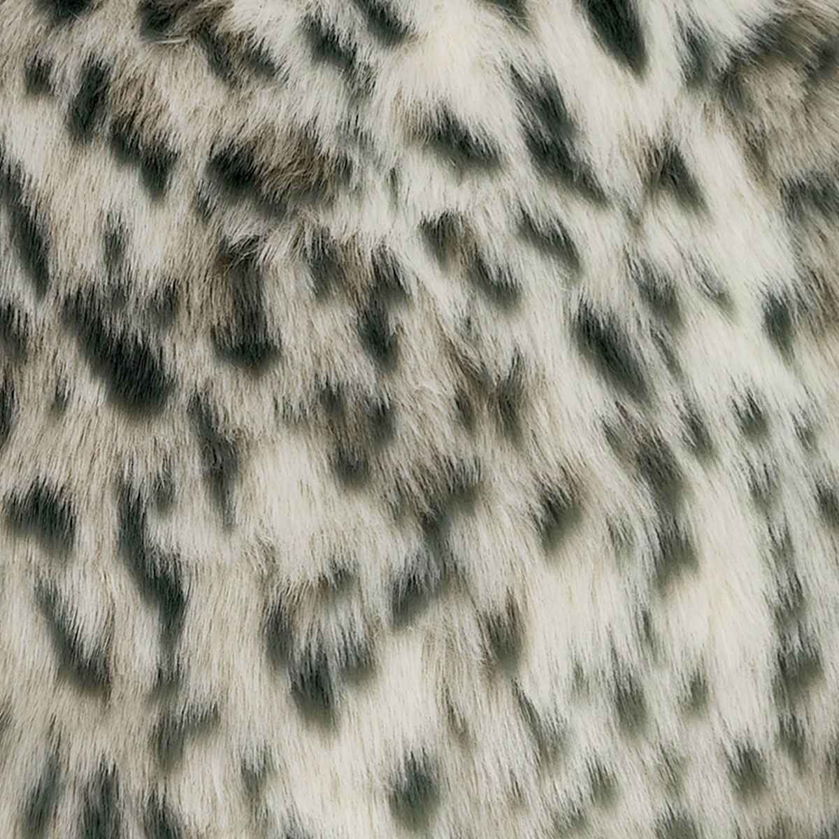 Snow Leopard Faux Fur Throw Pillow 18