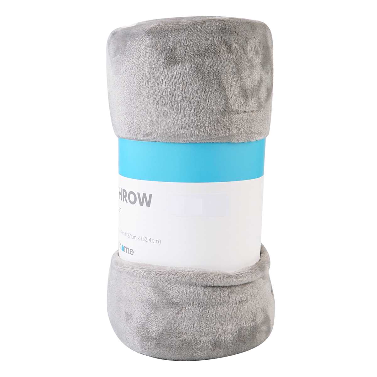 Grey Microfiber Plush Throw Blanket 50x60