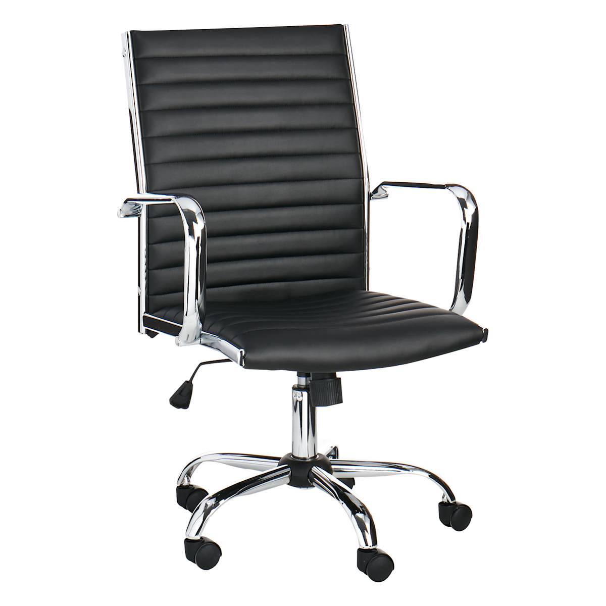 Crosby St. Maxwell Adjustable Faux Leather Office Chair, Black