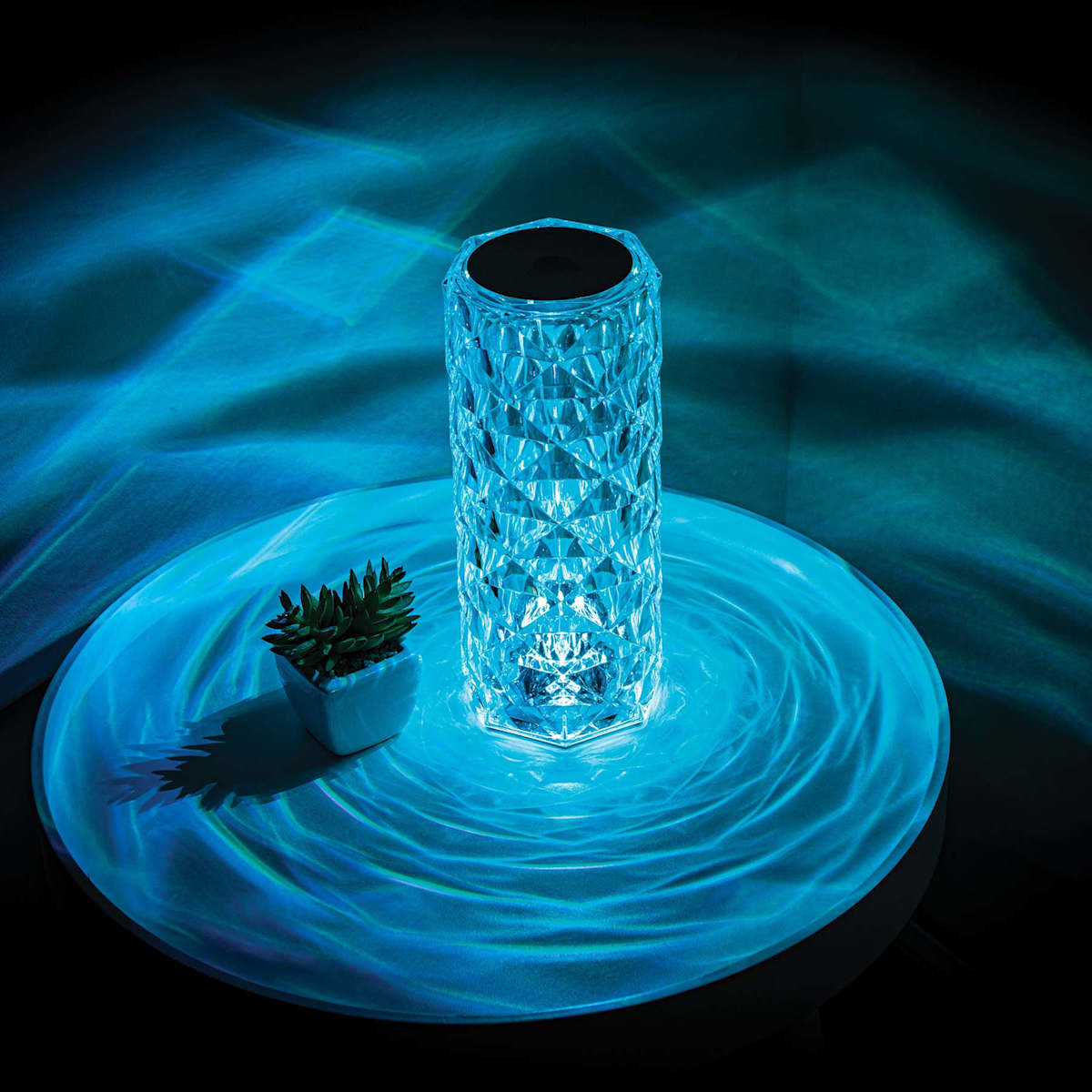 Teal touch lamp top