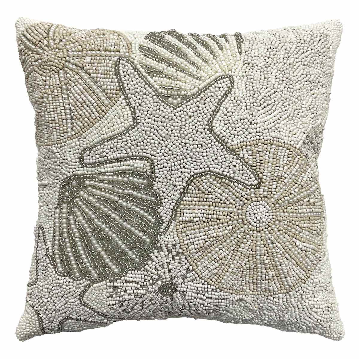 Ty Penningon Seashells Beaded Throw Pillow 12