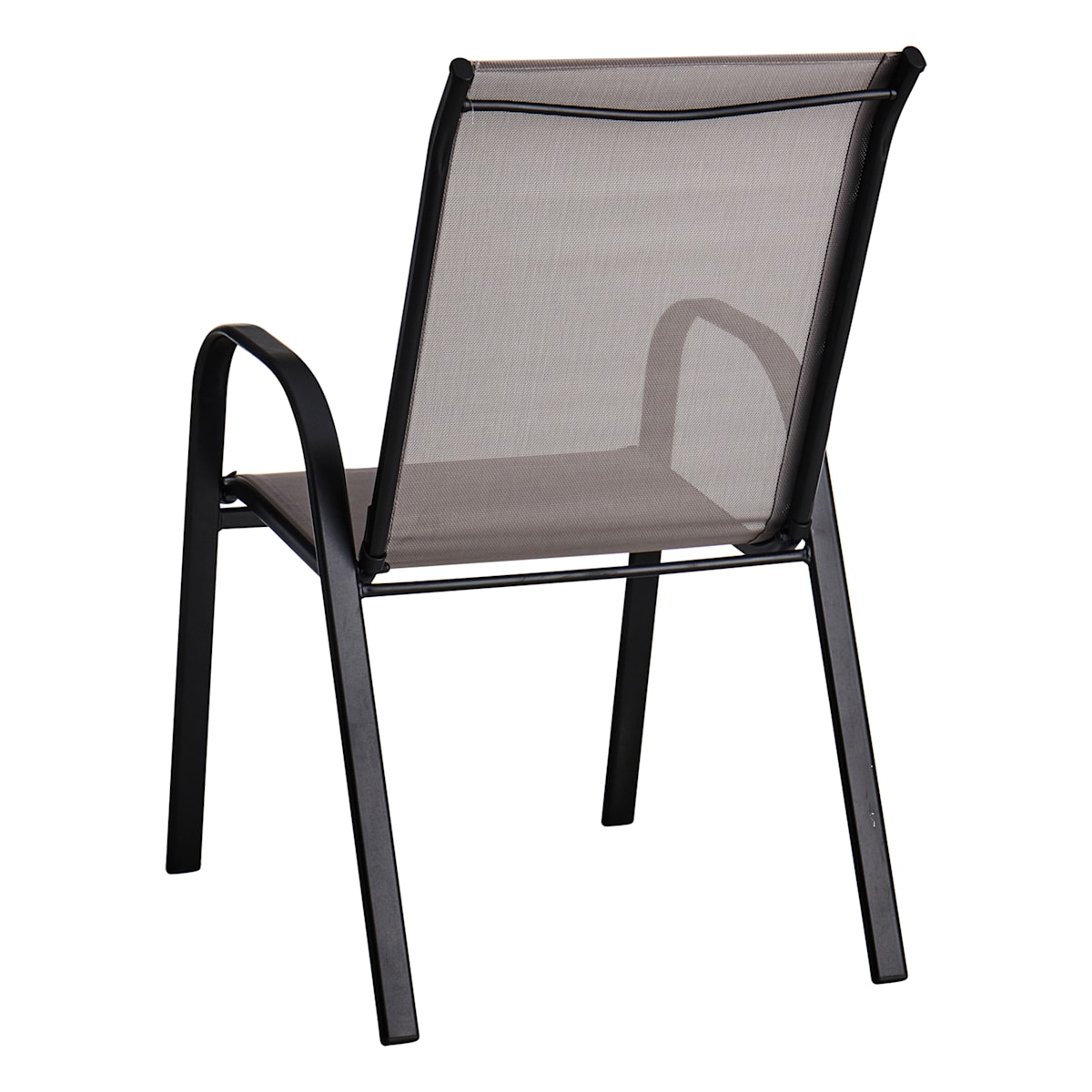 Stackable Grey Sling Patio Chair At Home