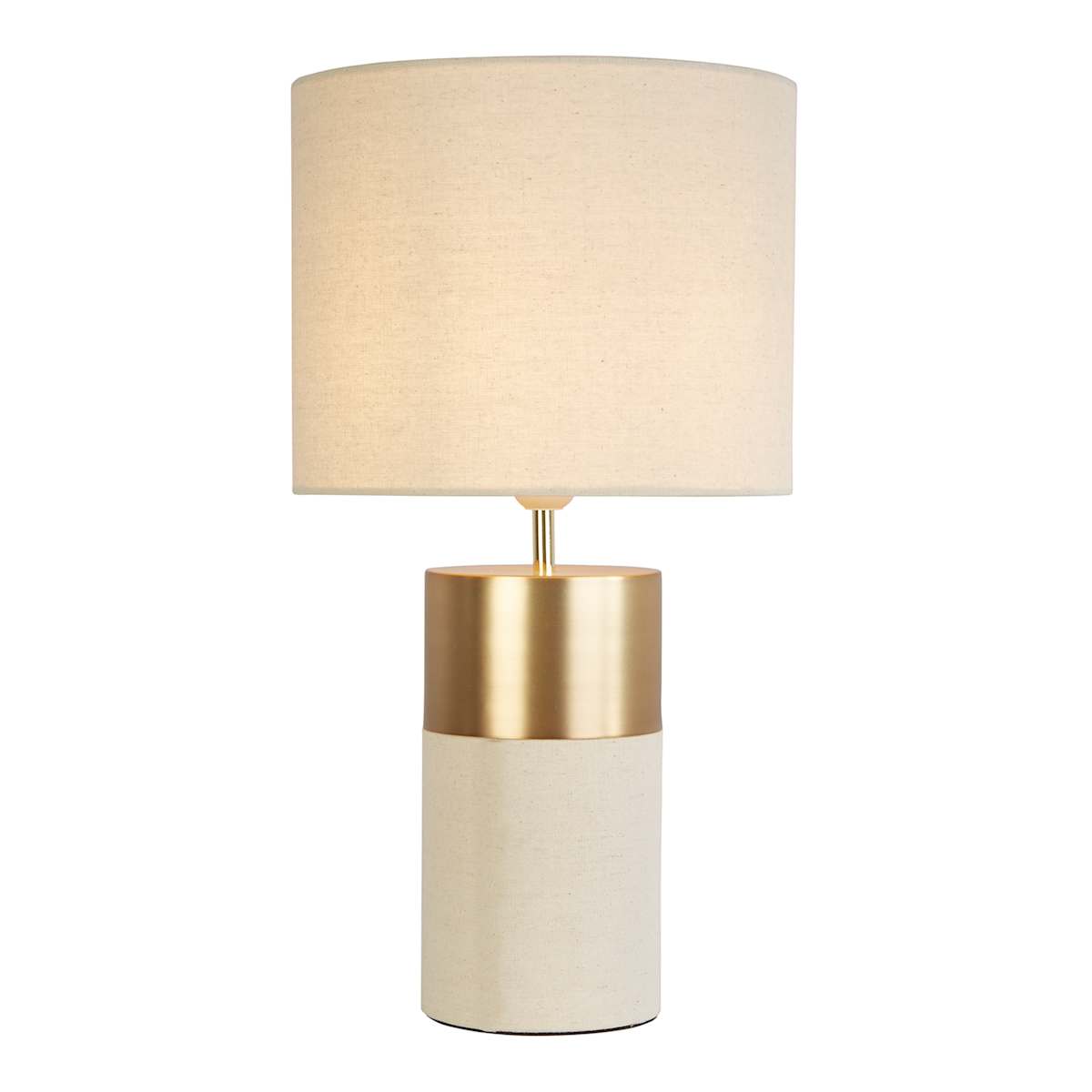 Cream and gold table lamp top