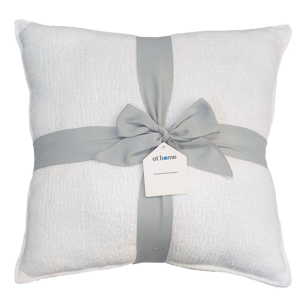White textured throw pillow discount