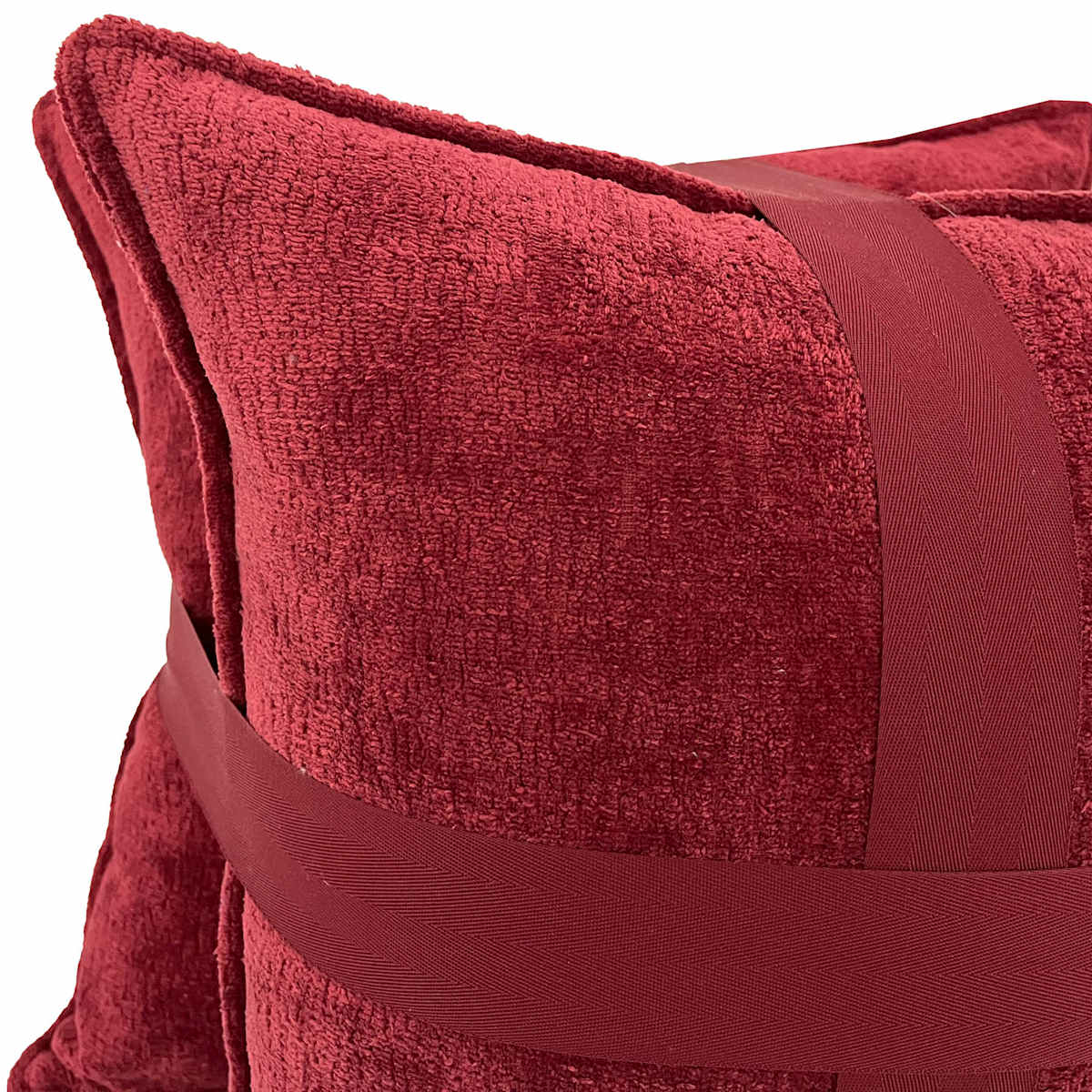 Red textured throw pillows 2025