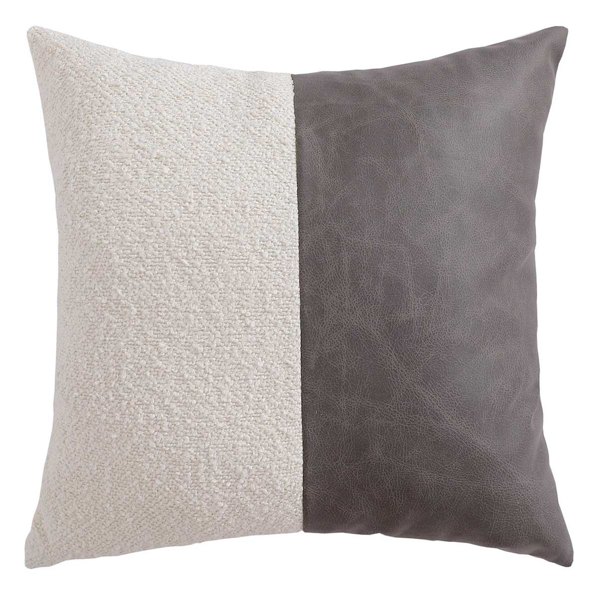 Black And White Patched Throw Pillow