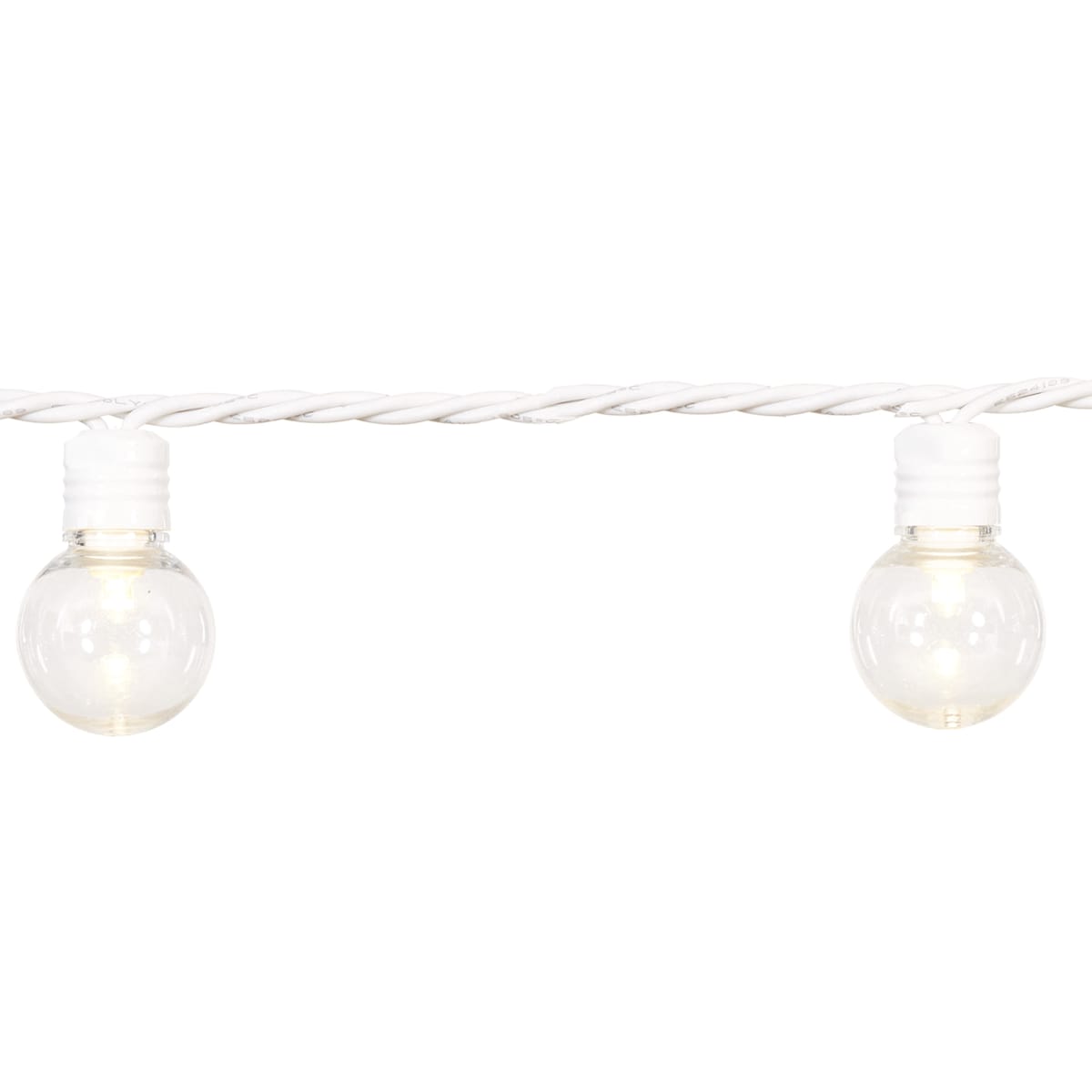 100 Count UL LED G30 Globe Lights with White Wire
