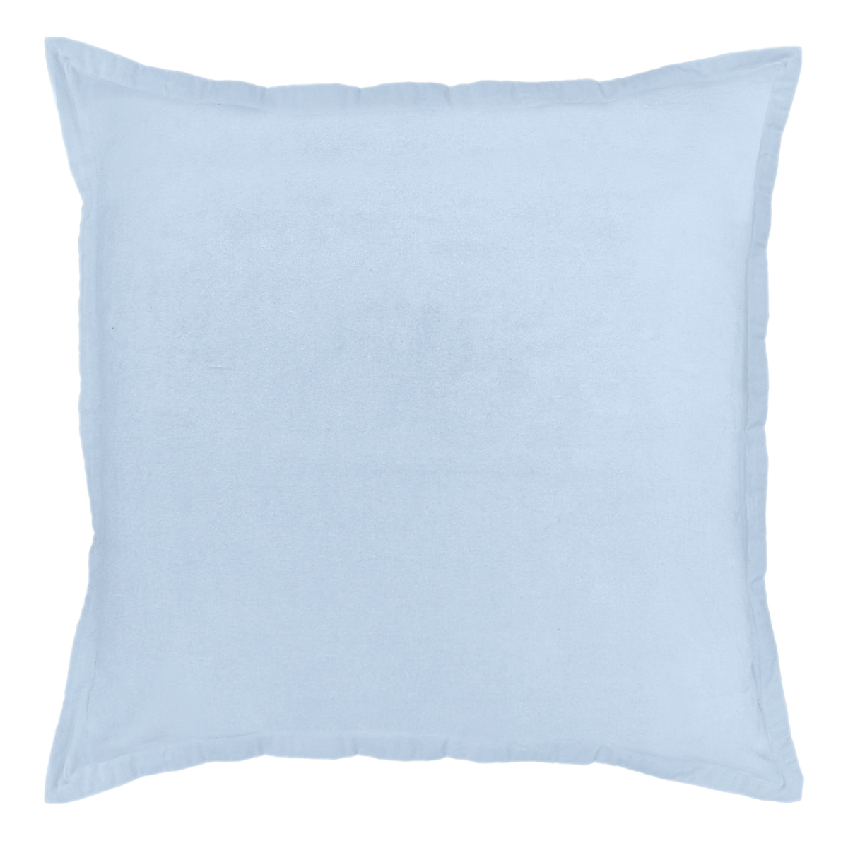 Providence Blue Cotton Velvet Euro Throw Pillow 24