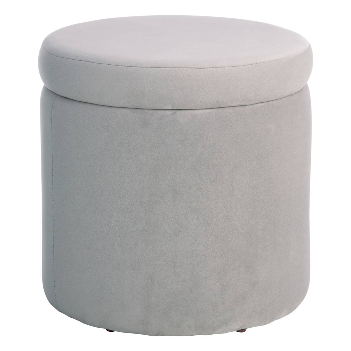 Stuart Round Storage Ottoman Grey