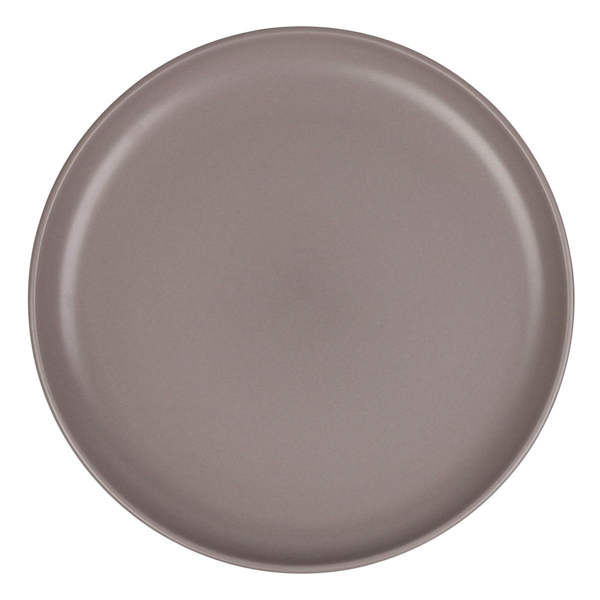 Set of 4 Stackable Taupe Dinner Plates 10.5