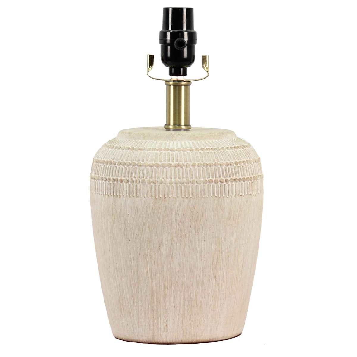 Honeybloom Beige Textured Lamp Base 12.8