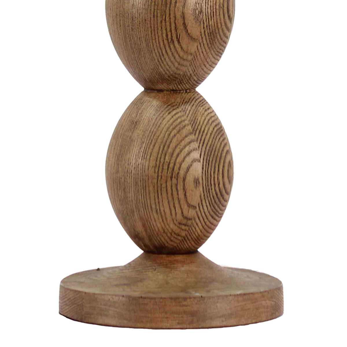 Found Fable Walnut Wood Finish Stacked Lamp Base 22