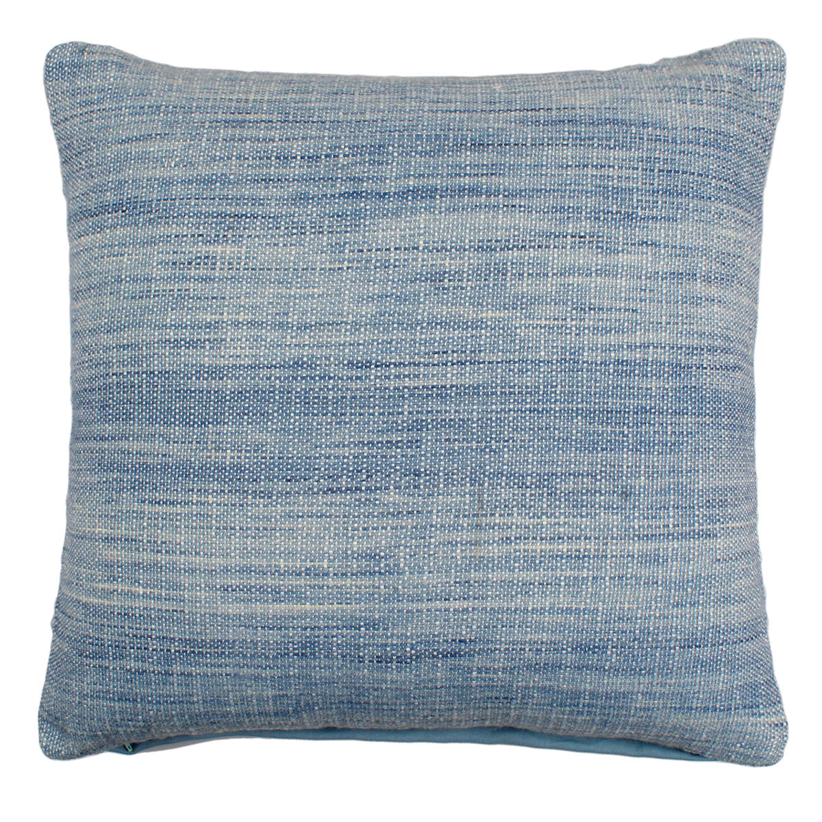 Ocean Blue Textured Broken Stripes Throw Pillow