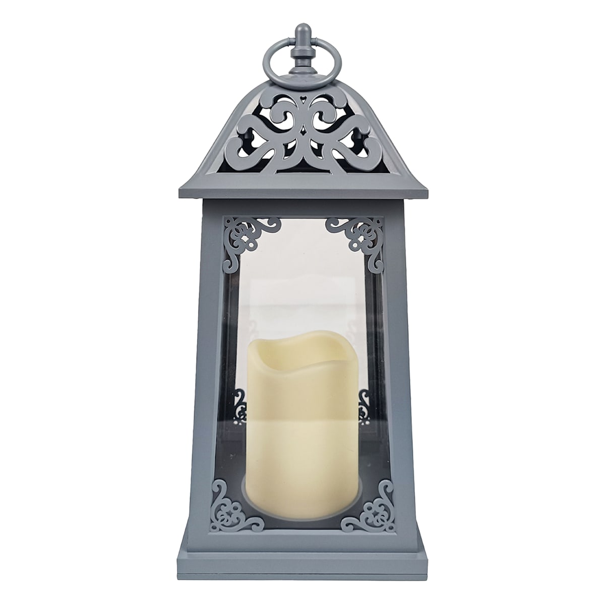 Grey LED Outdoor Lantern 12 At Home