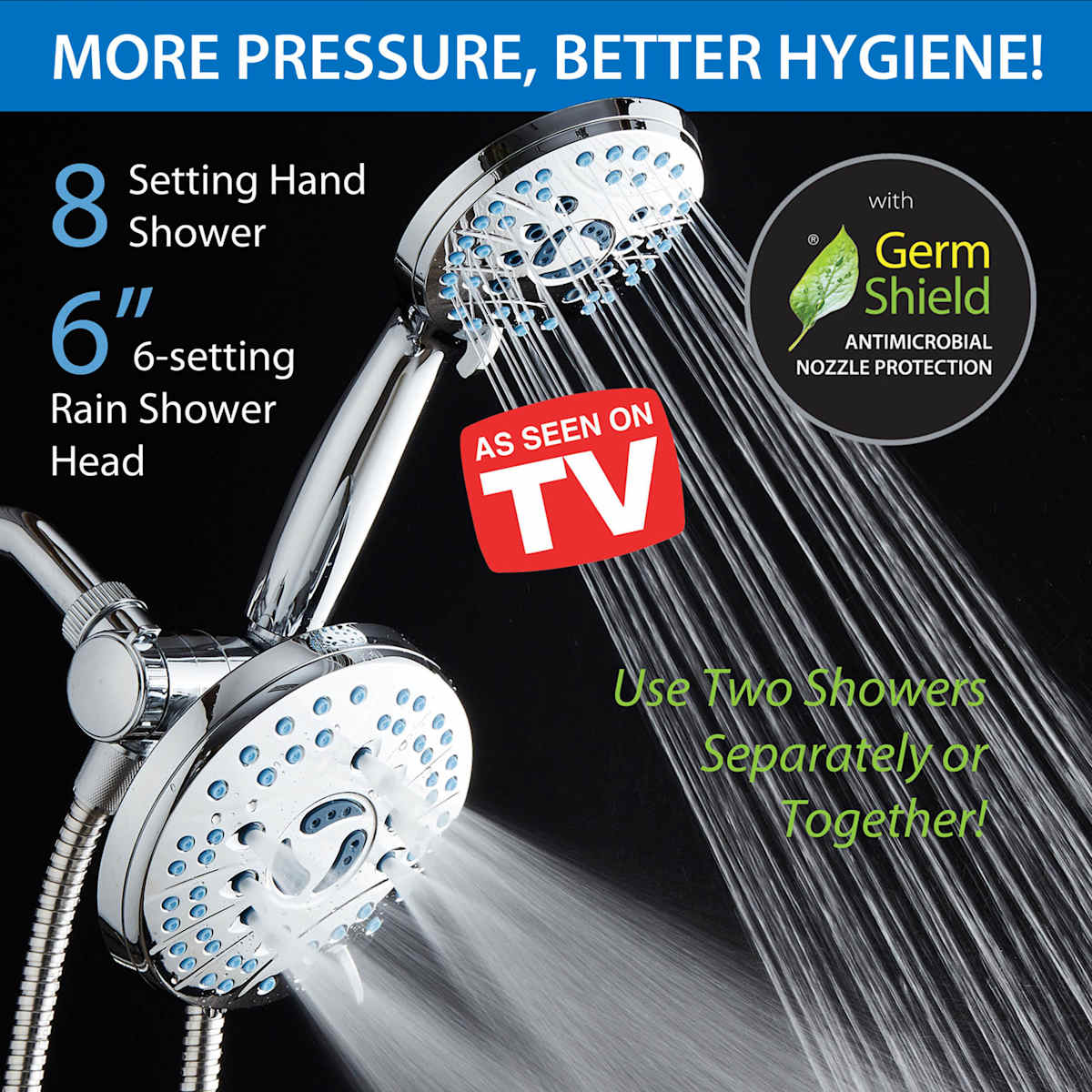 50 Setting 2 in 1 Antimicrobial Shower Head