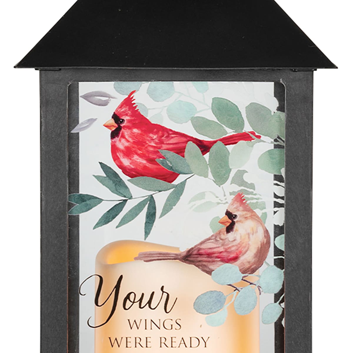 at Home Plastic Cardinal 13 Red Solar Outdoor Lantern