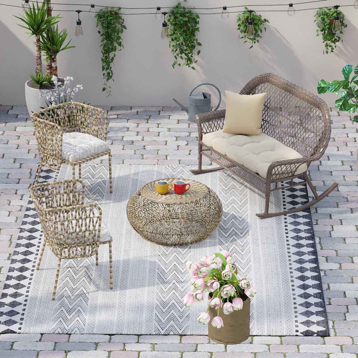 Andorra Umber Outdoor Wicker Seat Cushion