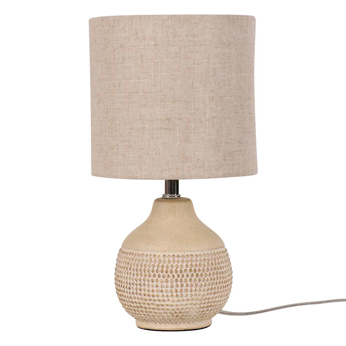 Honeybloom Neutral Textured Mini Accent Lamp with Shade 13