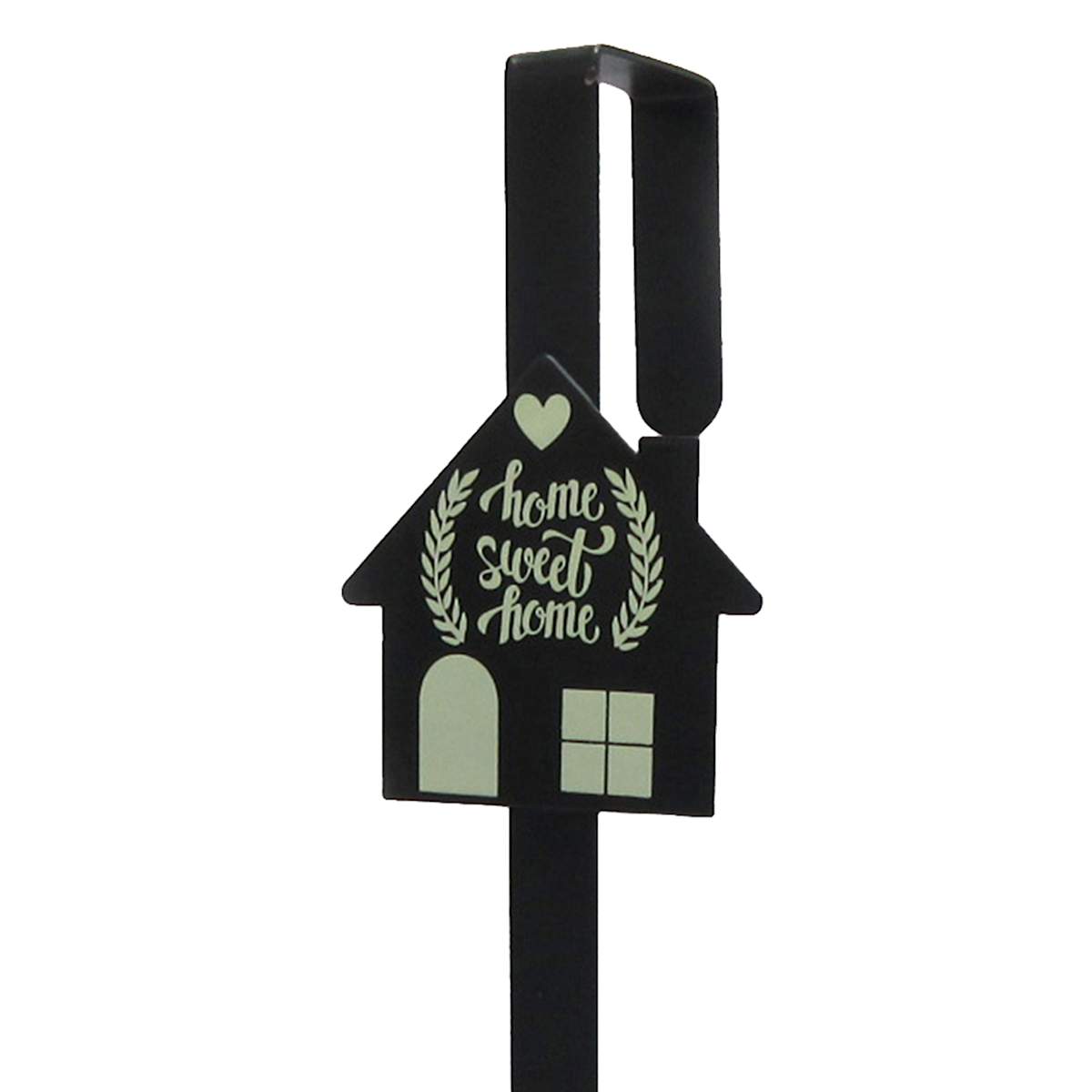 Home Sweet Home Matte Black Over the Door Wreath Hanger 15