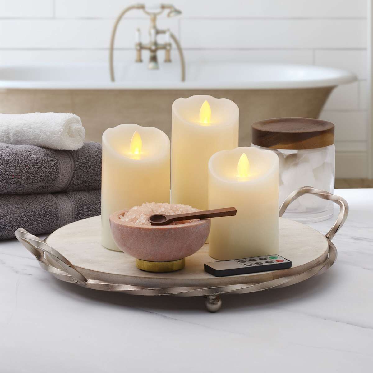3 piece led candle set cheap