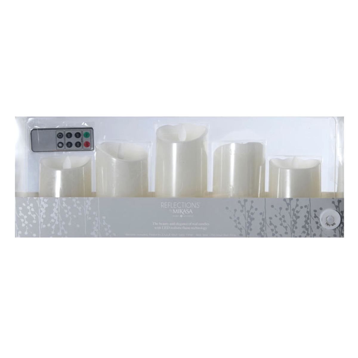 Unscented Realistic Flame LED Wax Pillar Candles