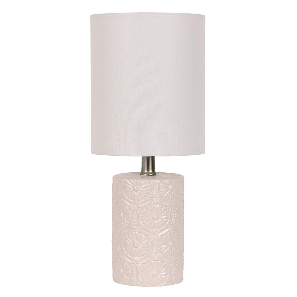Honeybloom Cream Floral Ceramic Accent Lamp with Shade 12