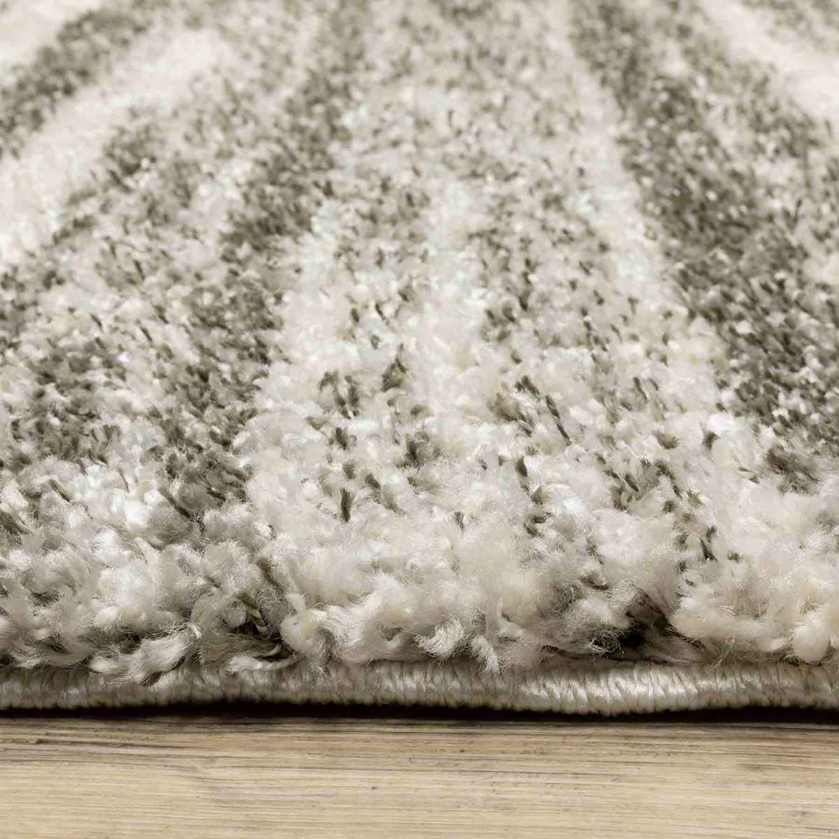 Lizzy Grey and Ivory Shag Area Rug, 5x8 | At Home