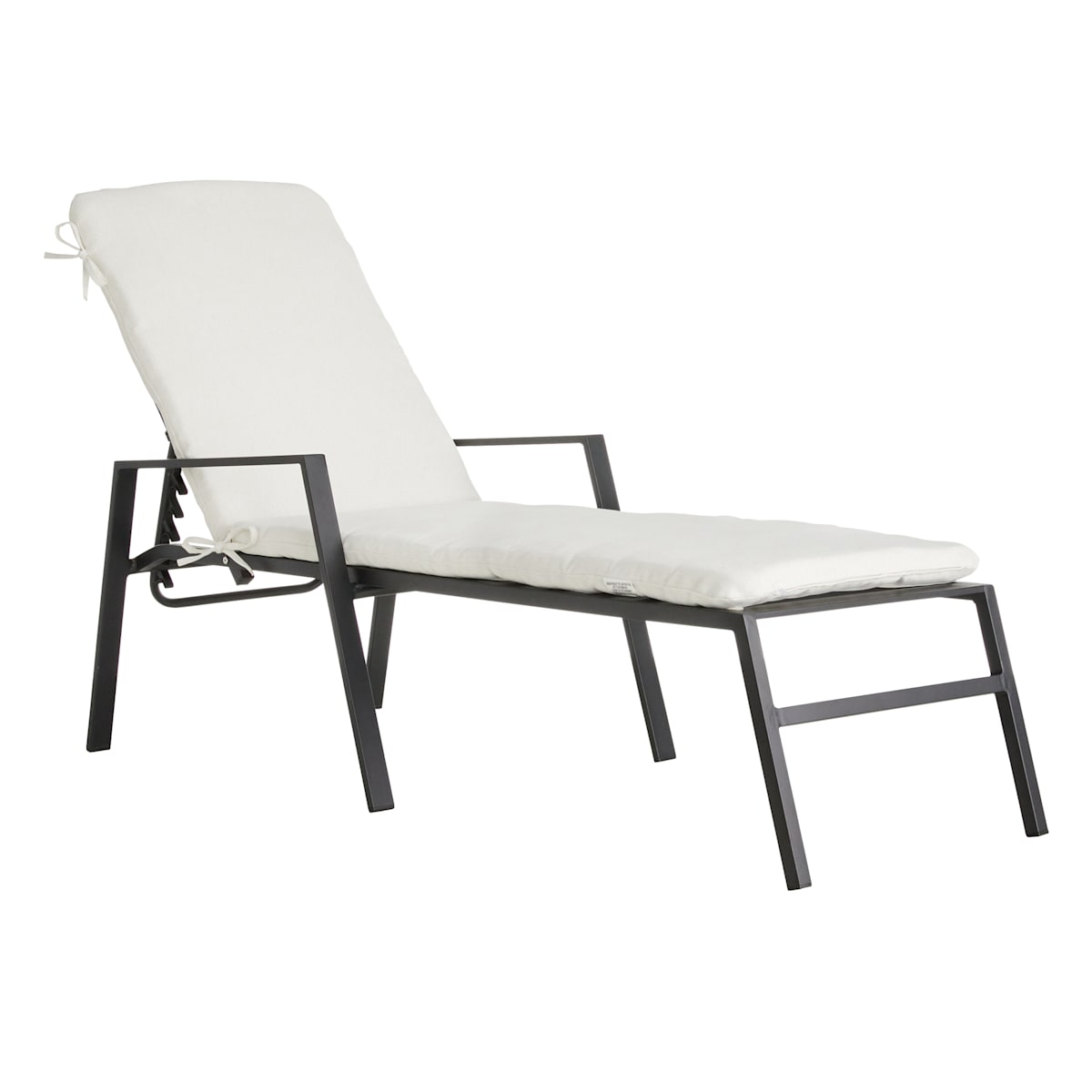 Premium Black Steel Black Cushion Chaise Lounge Premium Black Steel Black Cushion Chaise Lounge