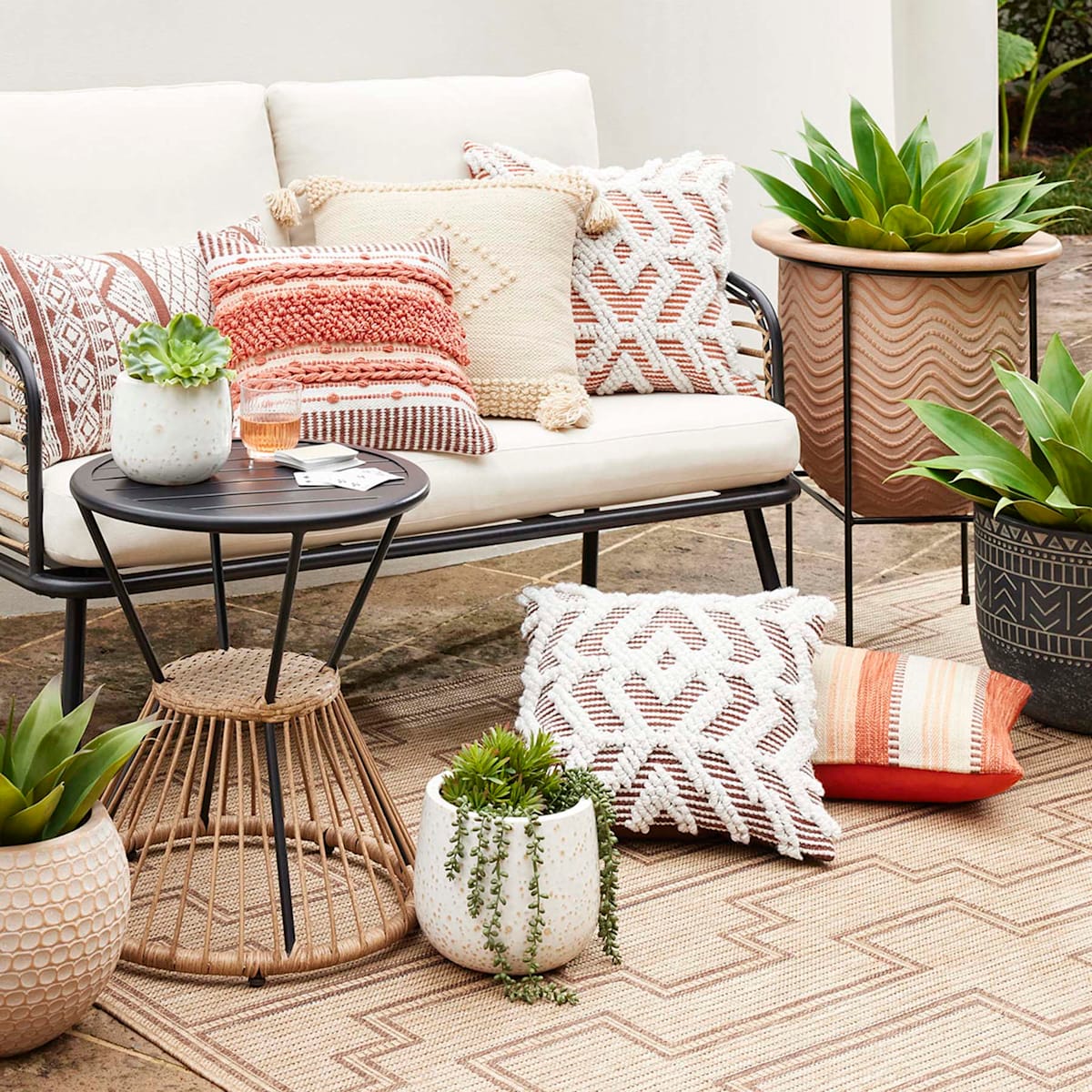 Tracey Boyd Toledo Brown Geo Outdoor Area Rug 7X10 At Home